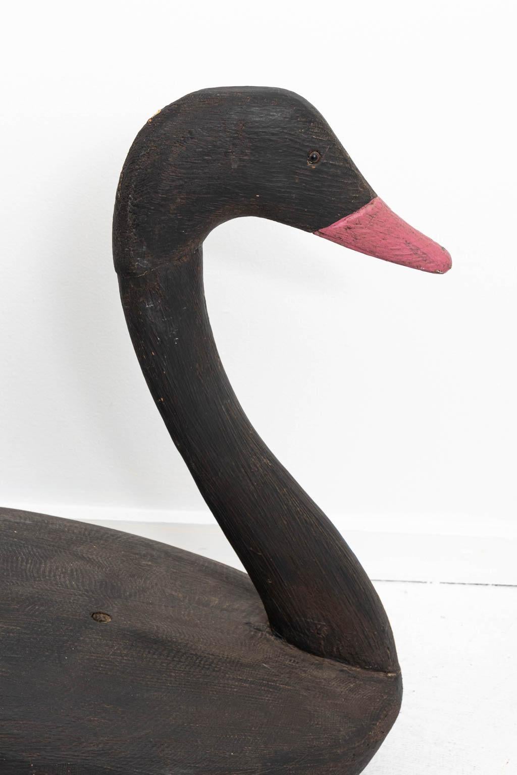 American Black Swan Decoy Folk Art