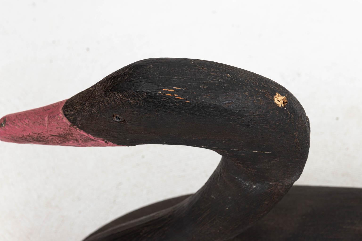 Wood Black Swan Decoy Folk Art