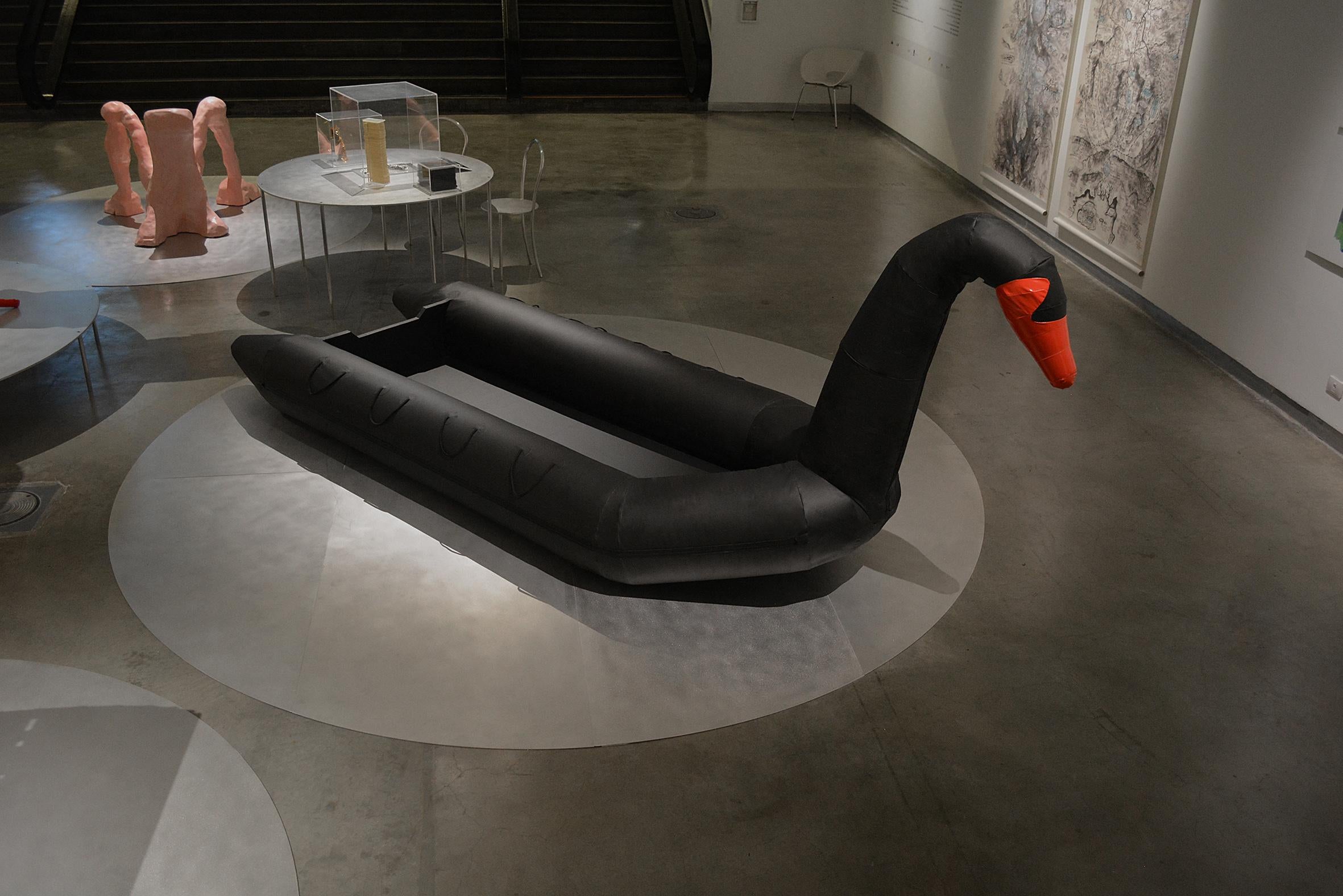 Modern Black Swan Lifeboat by Neil Nenner and Avihai Mizrahi For Sale