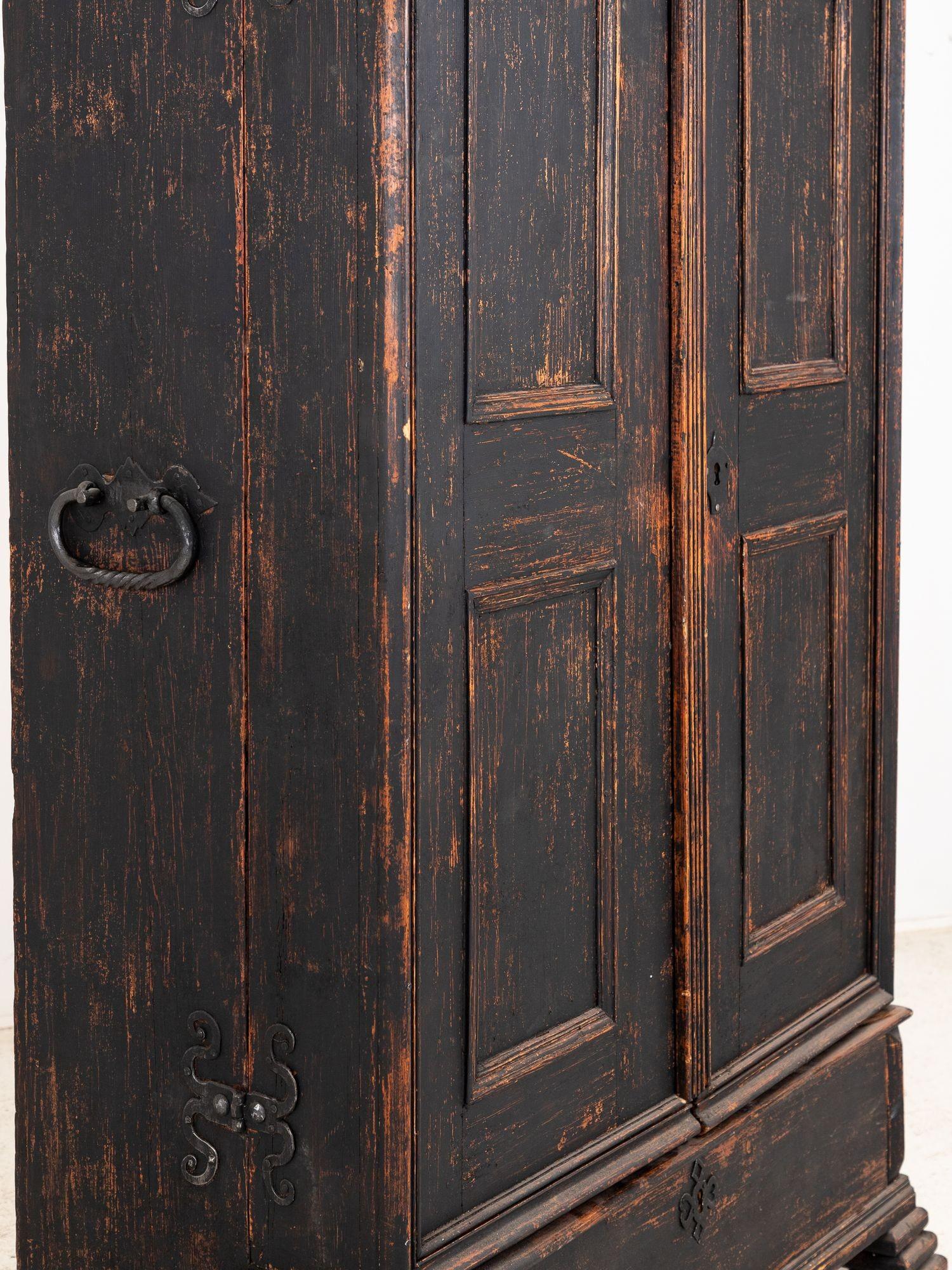 Credenza svedese nera o mobile da cucina, Svezia Fine del XVIII secolo. in vendita 6