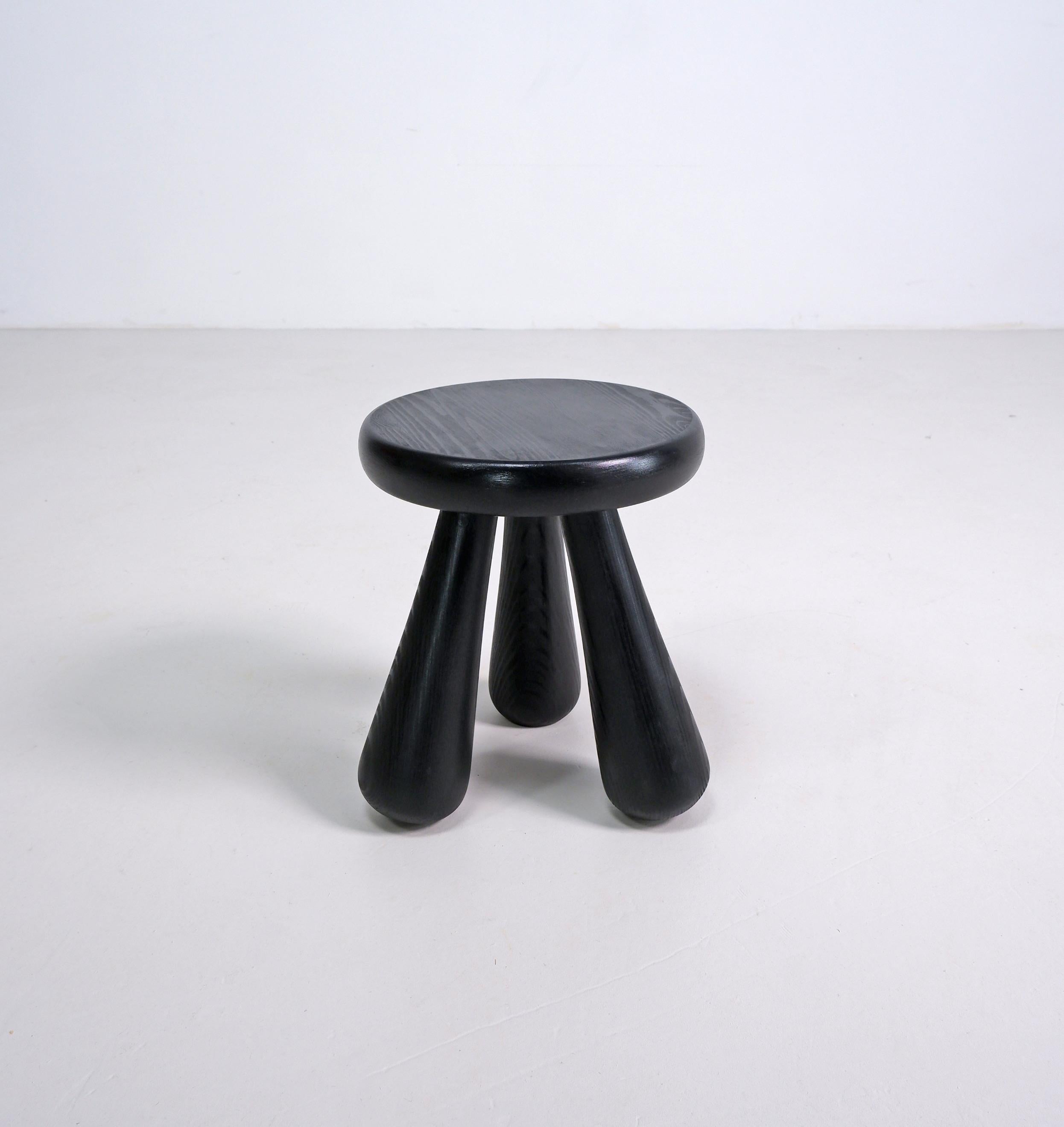 Chunky pine Swedish milking stool. Very Ingvar Hildingsson in style.
    
