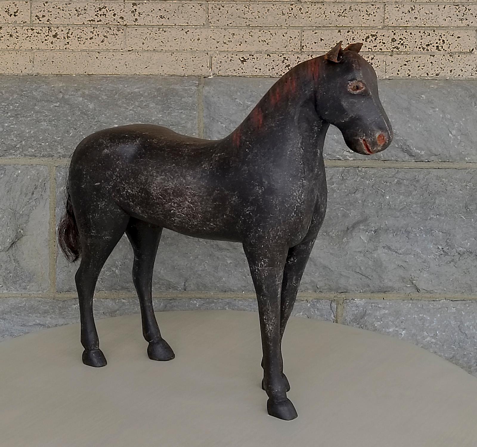 Folk Art Black Swedish Horse