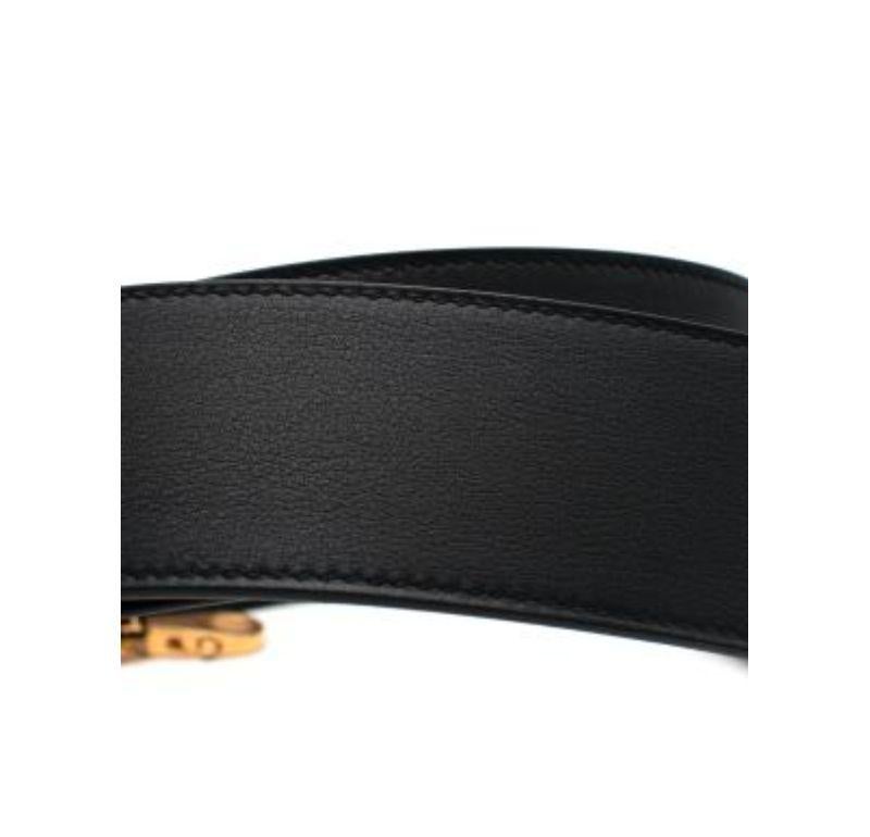 Red Hermes Black Swift & Epsom Leather Kelly Pocket Bag Strap For Sale