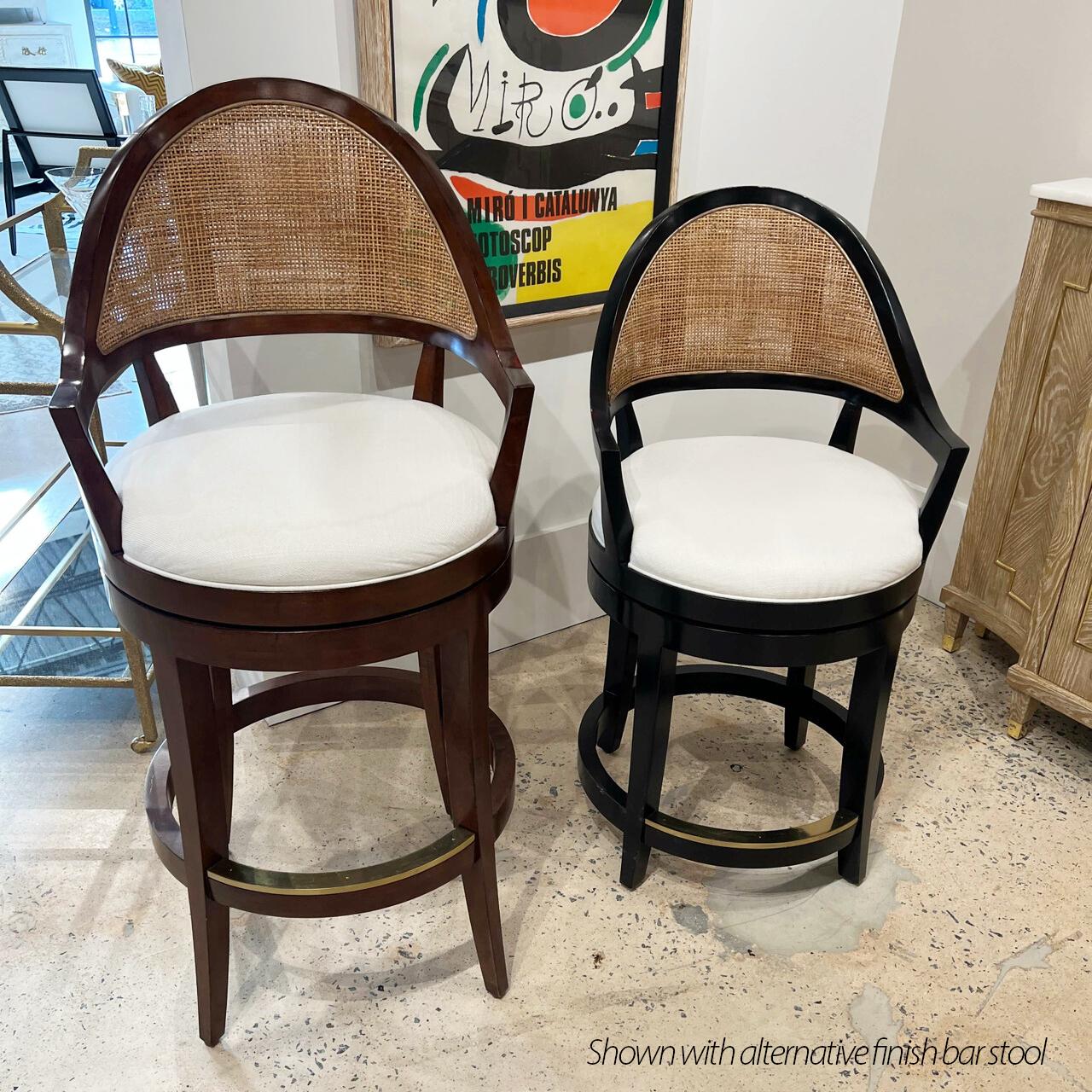 Modern Black Swivel Counter Stool For Sale