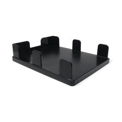 Vassoio porta lettere nero di Ettore Sottsass per Olivetti