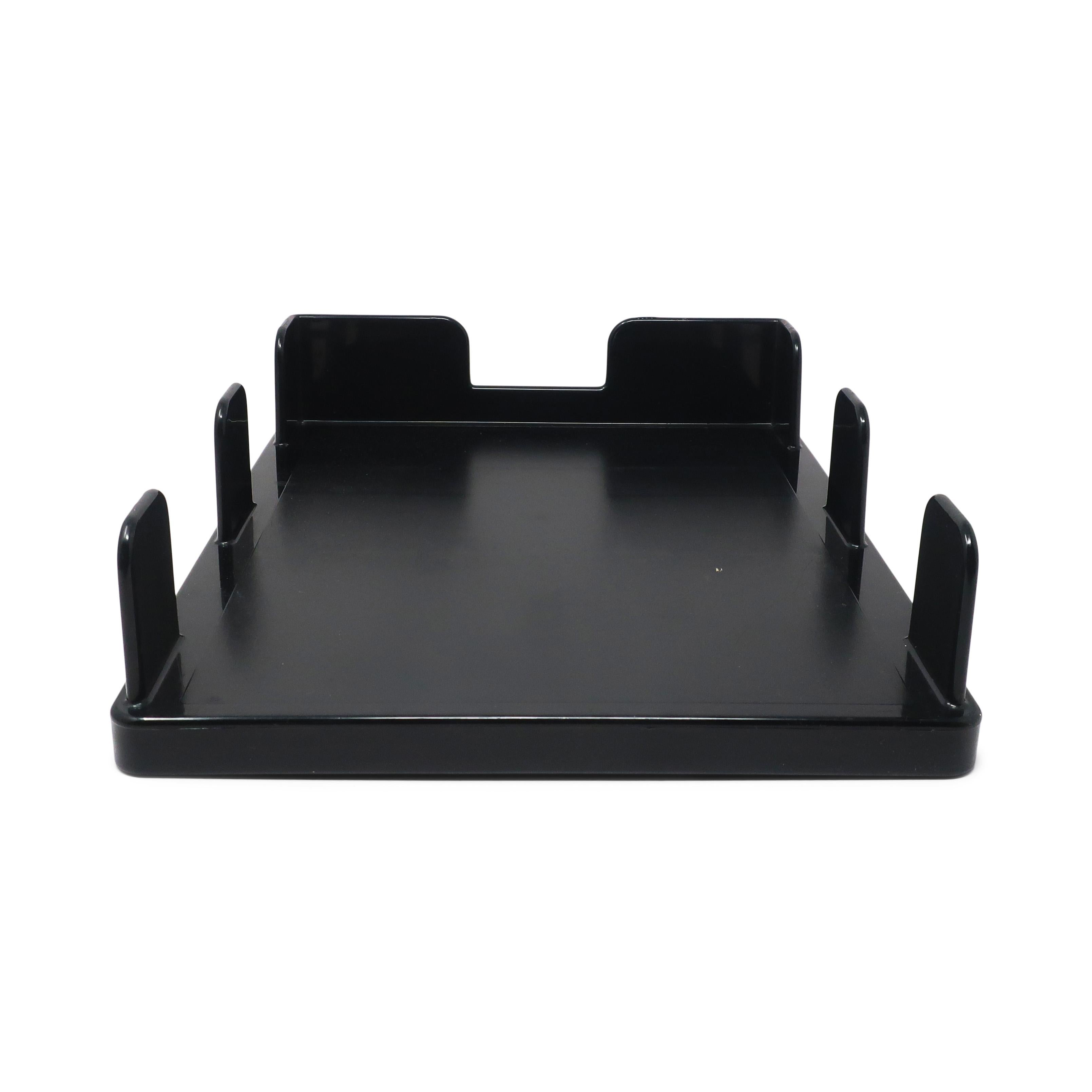 Post-Modern Black Synthesis Letter Tray by Ettore Sottsass for Olivetti