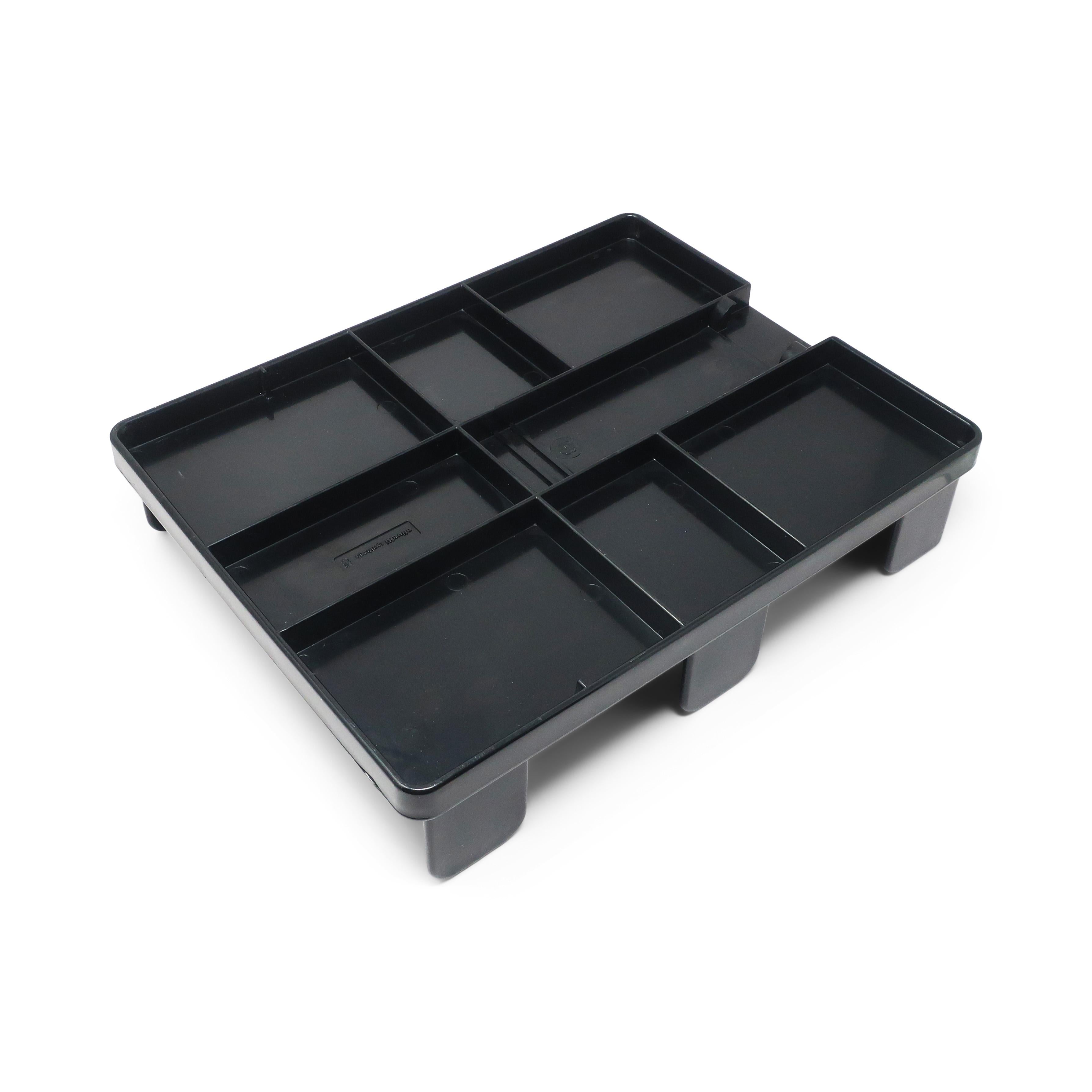Plastic Black Synthesis Letter Tray by Ettore Sottsass for Olivetti