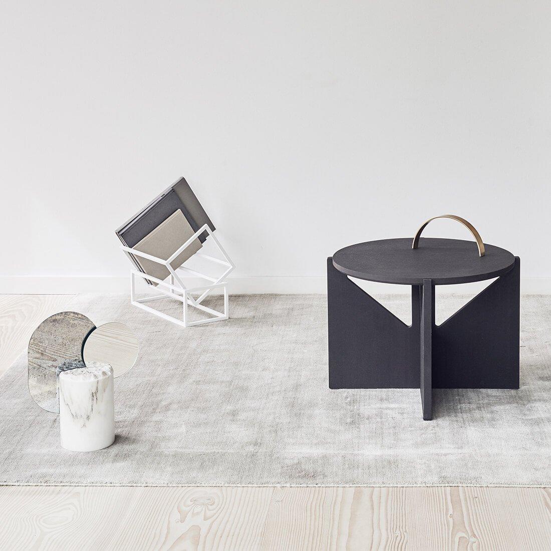 Danish Black Table by Kristina Dam Studio For Sale