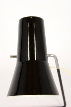 Lampada da tavolo nera di Josef Hurka per Drupol, anni '60