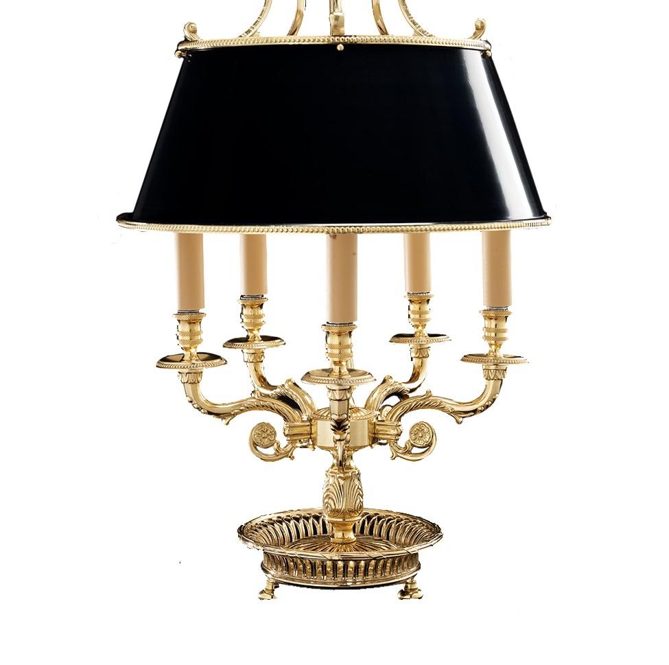 Italian Black Table Lamp Five Lights by Badari