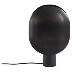 Black Table Lamp in Oxidised Aluminium, Contemporary Work.