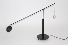 Black Vintage Table Lamp Nestore by Carlo Forcolini Italy, 1989