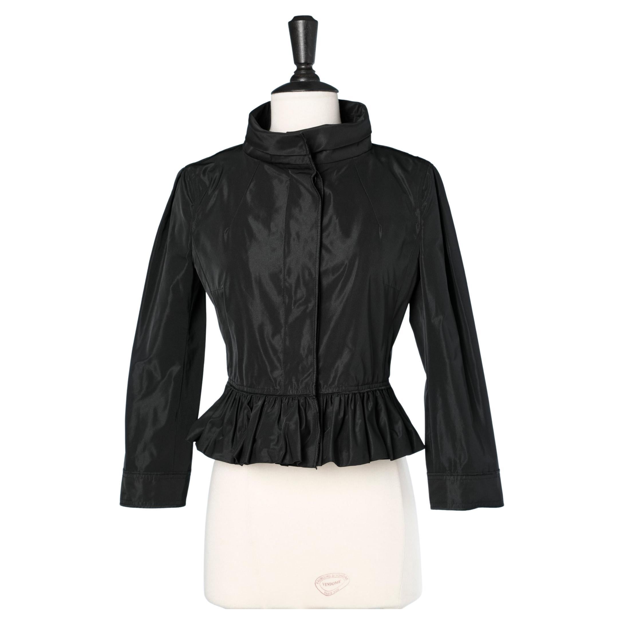 Black taffeta jacket with ruffles Dolce & Gabbana 