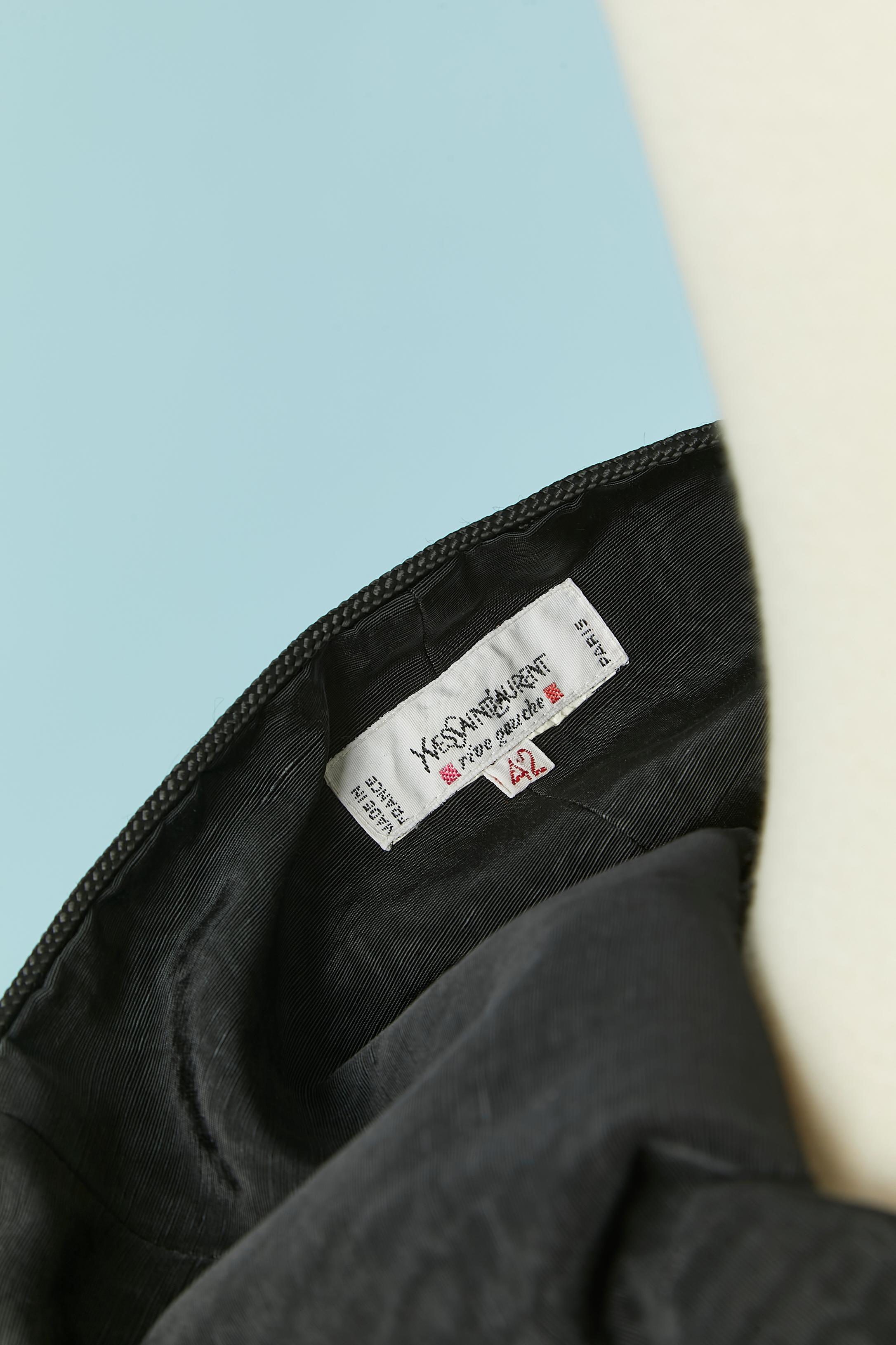 Corpetto in taffetas nero con lacci sul davanti Yves Saint Laurent Rive Gauche in vendita 3
