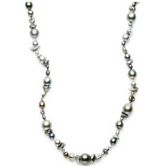 Susan Lister Locke 34-inch Black Tahitian and Keshi Pearl Strand