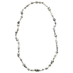 Susan Lister Locke 34-inch Black Tahitian and Keshi Pearl Strand