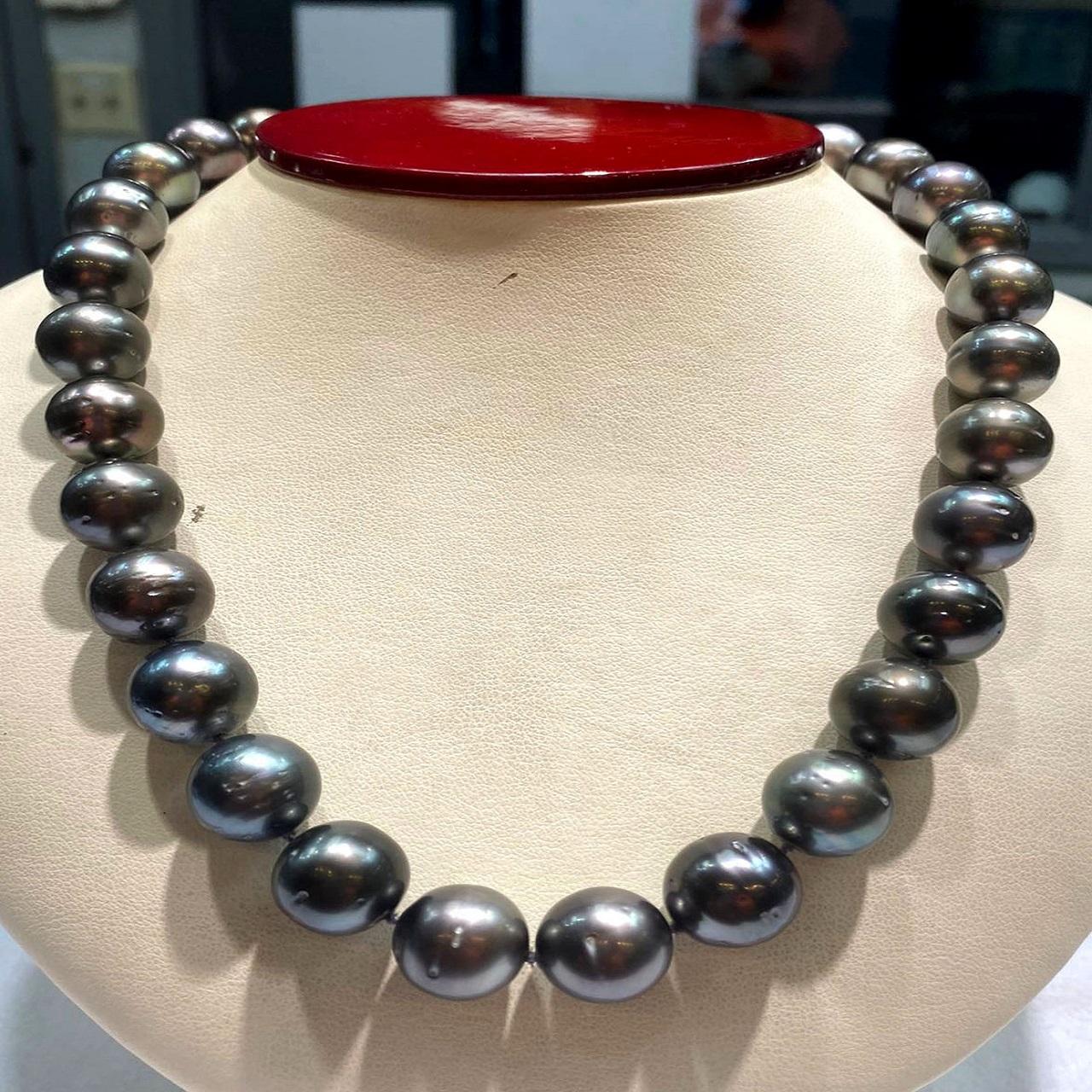 tahiti perlenkette schwarz