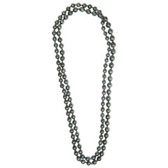 Gabrielle Sanchez Black Tahitian Pearl Necklace 'Rope'