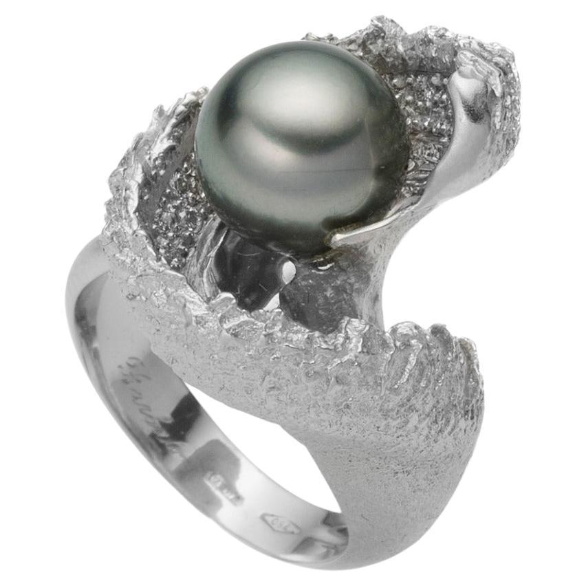 Black Tahitian Pearl Ring For Sale
