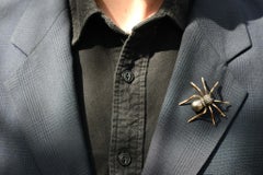 Black Tahitian Pearl Tarantula Spider Brooch Pin