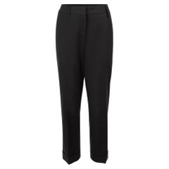 Black Tailored Cuffed Trousers Size XL