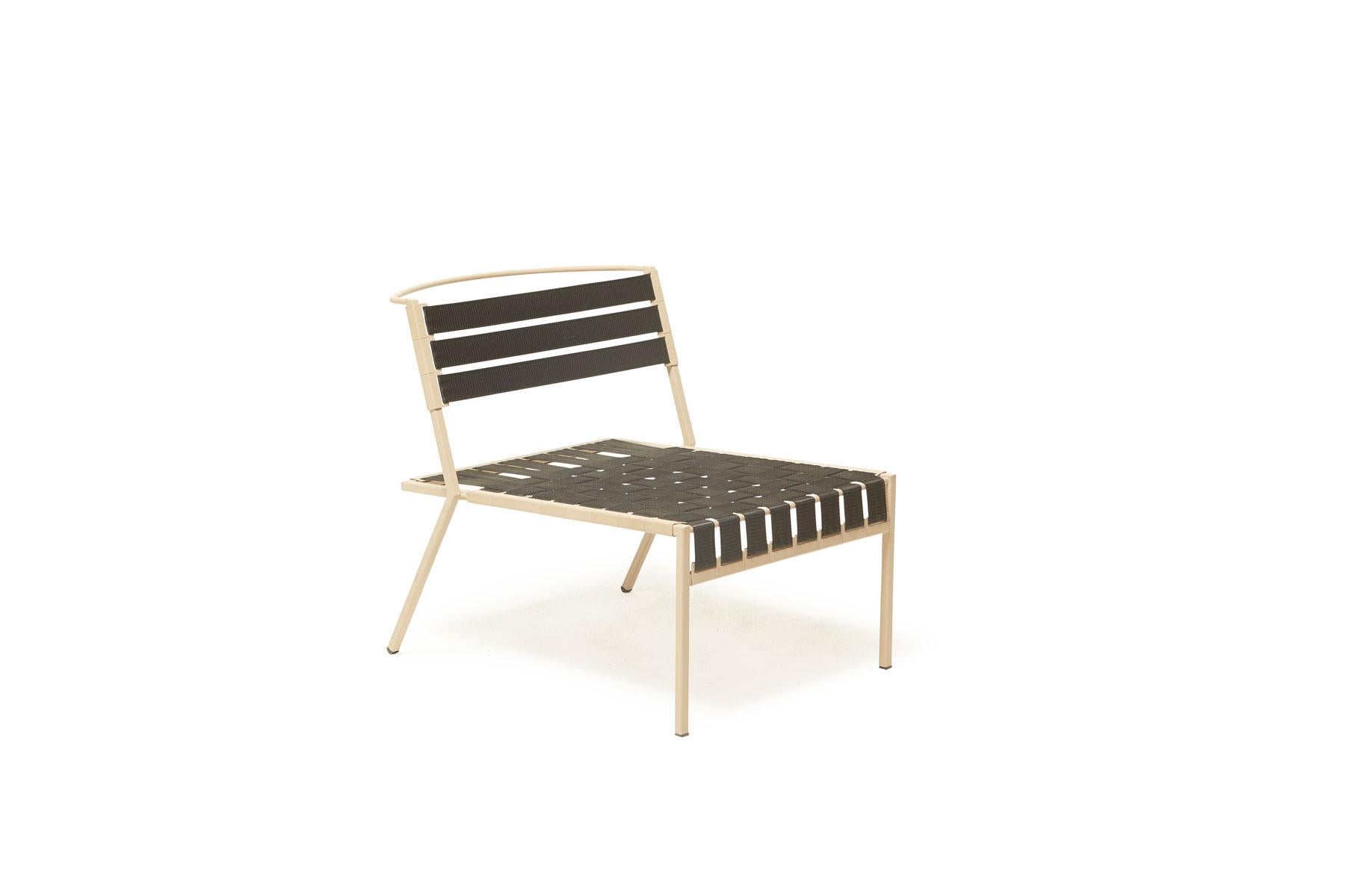 American Black & Tan Outdoor Lounge Chair For Sale