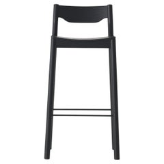 Taburete negro mandarina con respaldo by Resident