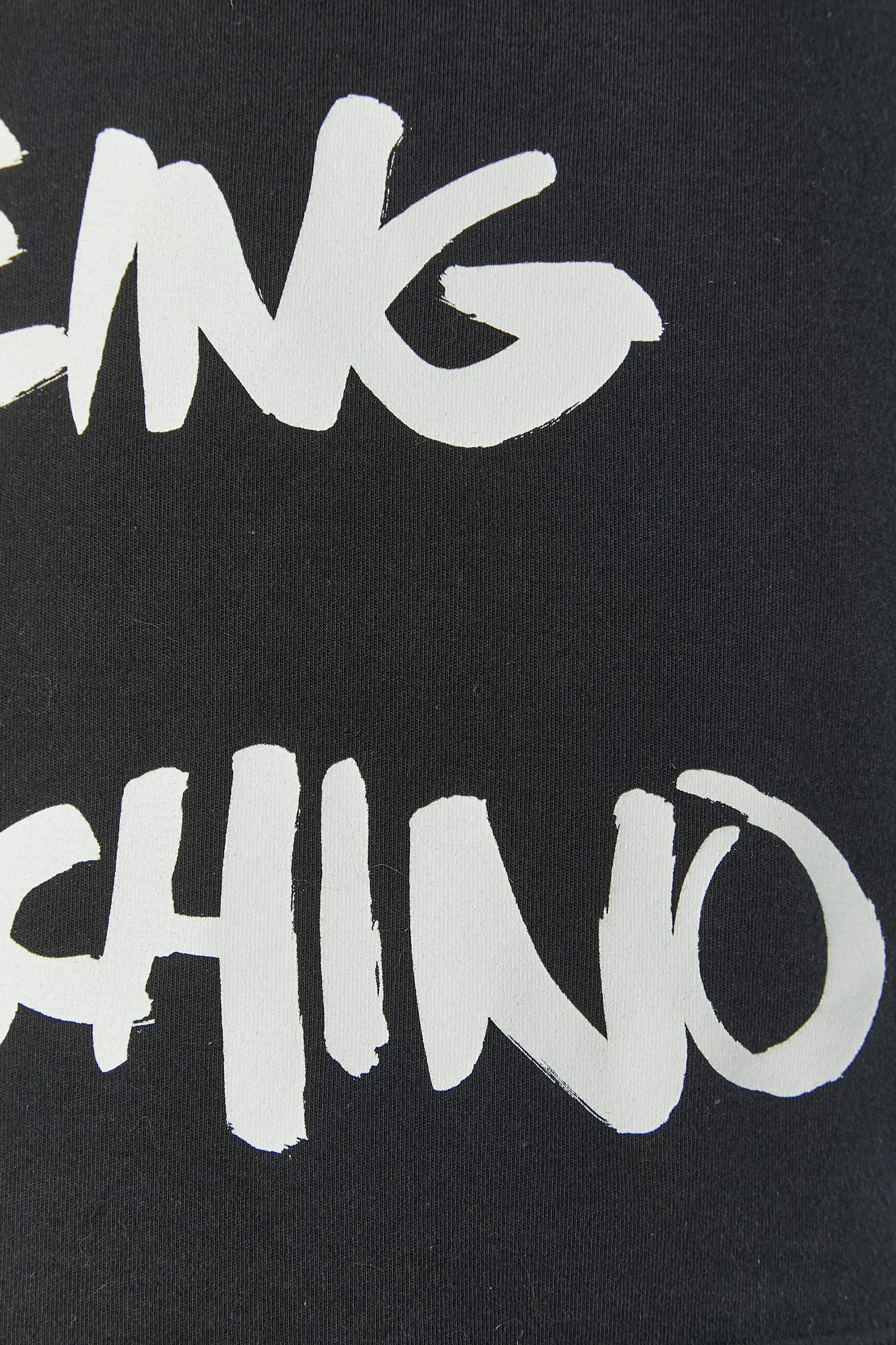 Women's Black tank top cotton dress with writting and tulle ruffles MOSCHINO Couture NEW For Sale