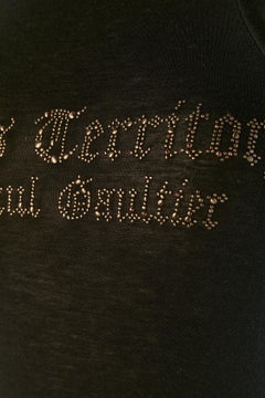 Black tank-top with mini studs embellishment GAULTIER JEANS
