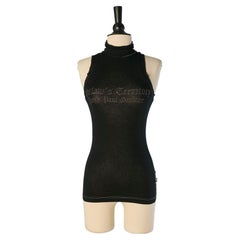 Schwarzes Tanktop mit Mini-Nietenverzierung von Gaultier Jeans