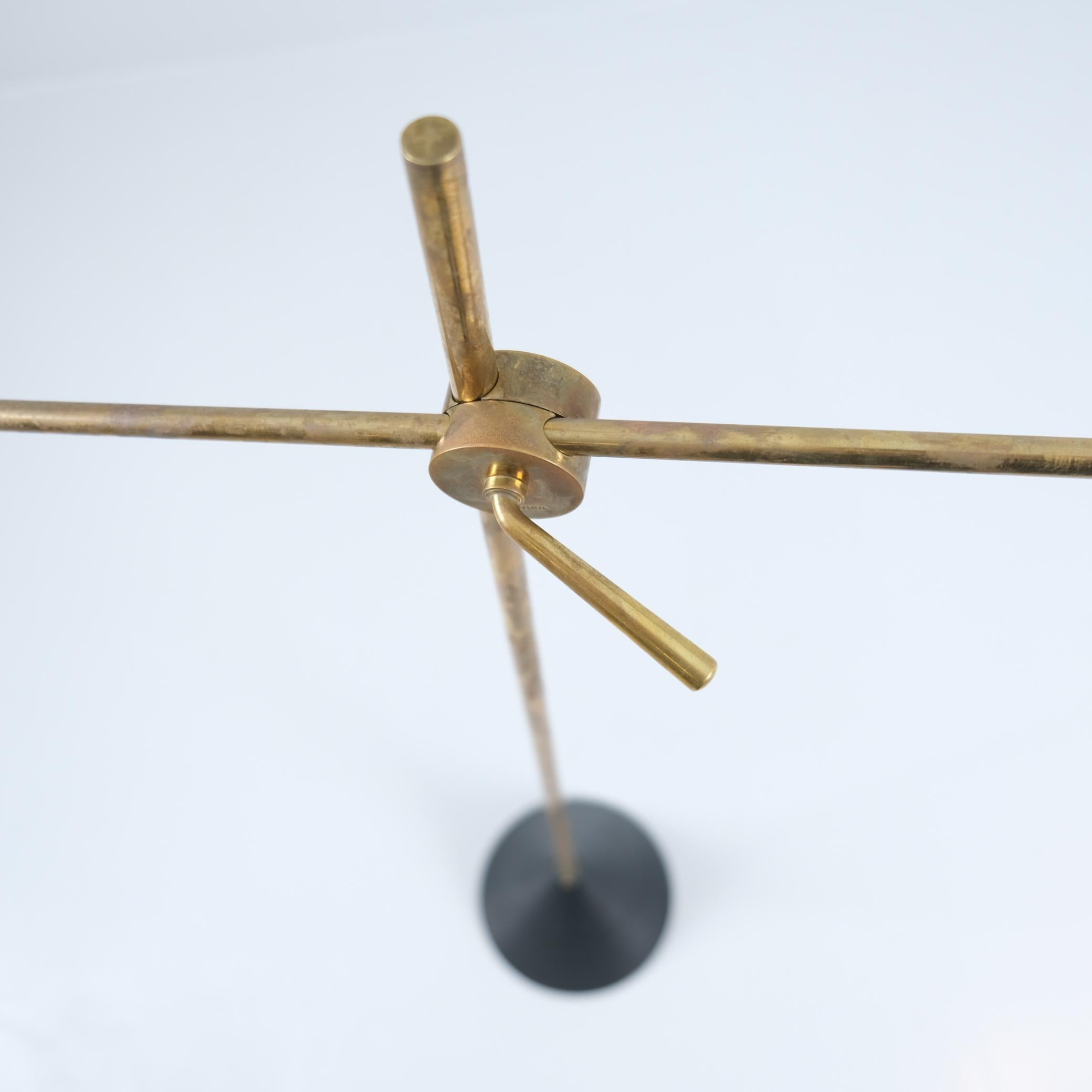 Lampada da terra regolabile Tapio Wirkkala nera modello K10-11, Idman 1950s in vendita 3