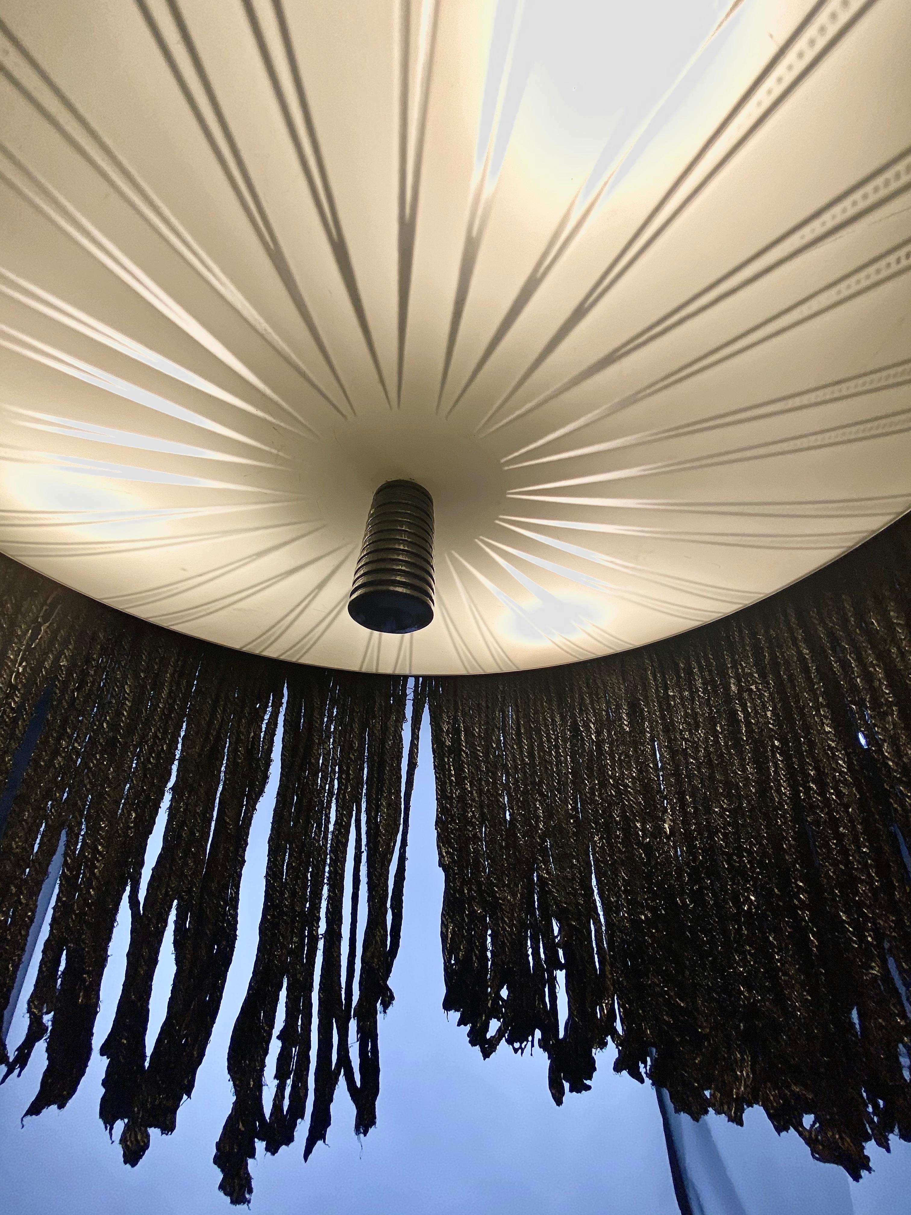 Black Tar Ceiling Lamp or Sculpture, 21st Century by Mattia Biagi In New Condition For Sale In Culver City, CA