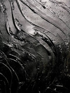 Black Tar Painting, 21st Century by Mattia Biagi