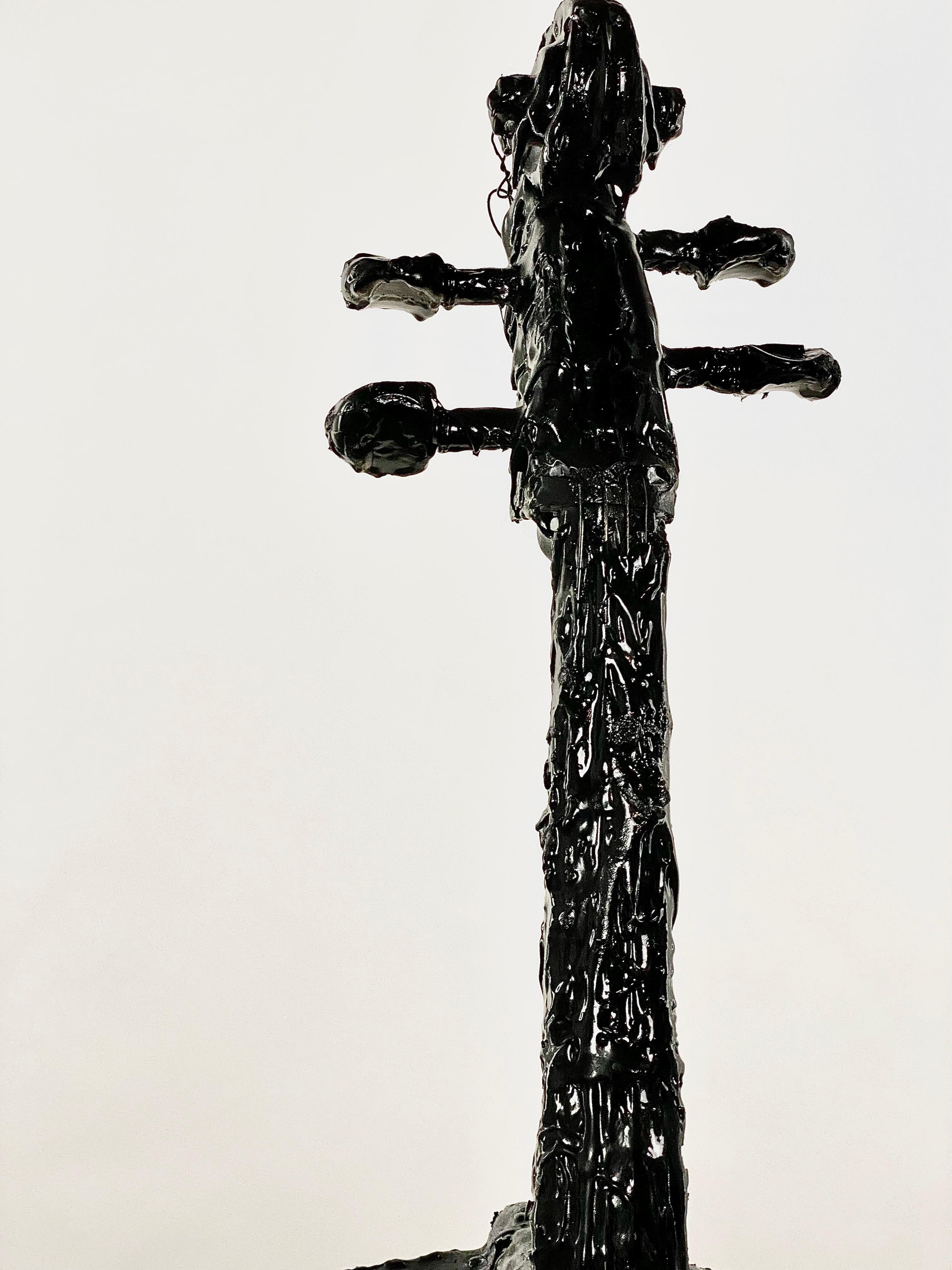 XXIe siècle et contemporain Sculpture de violoniste à cordes noires en tartan, 21e siècle par Mattia Biagi en vente
