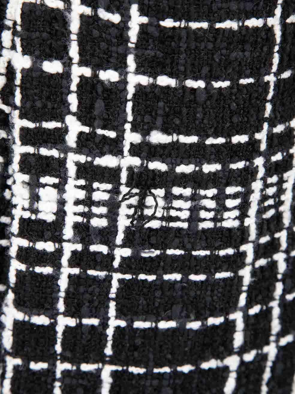 Women's Black Tartan Zip Detail Mini Skirt Size M
