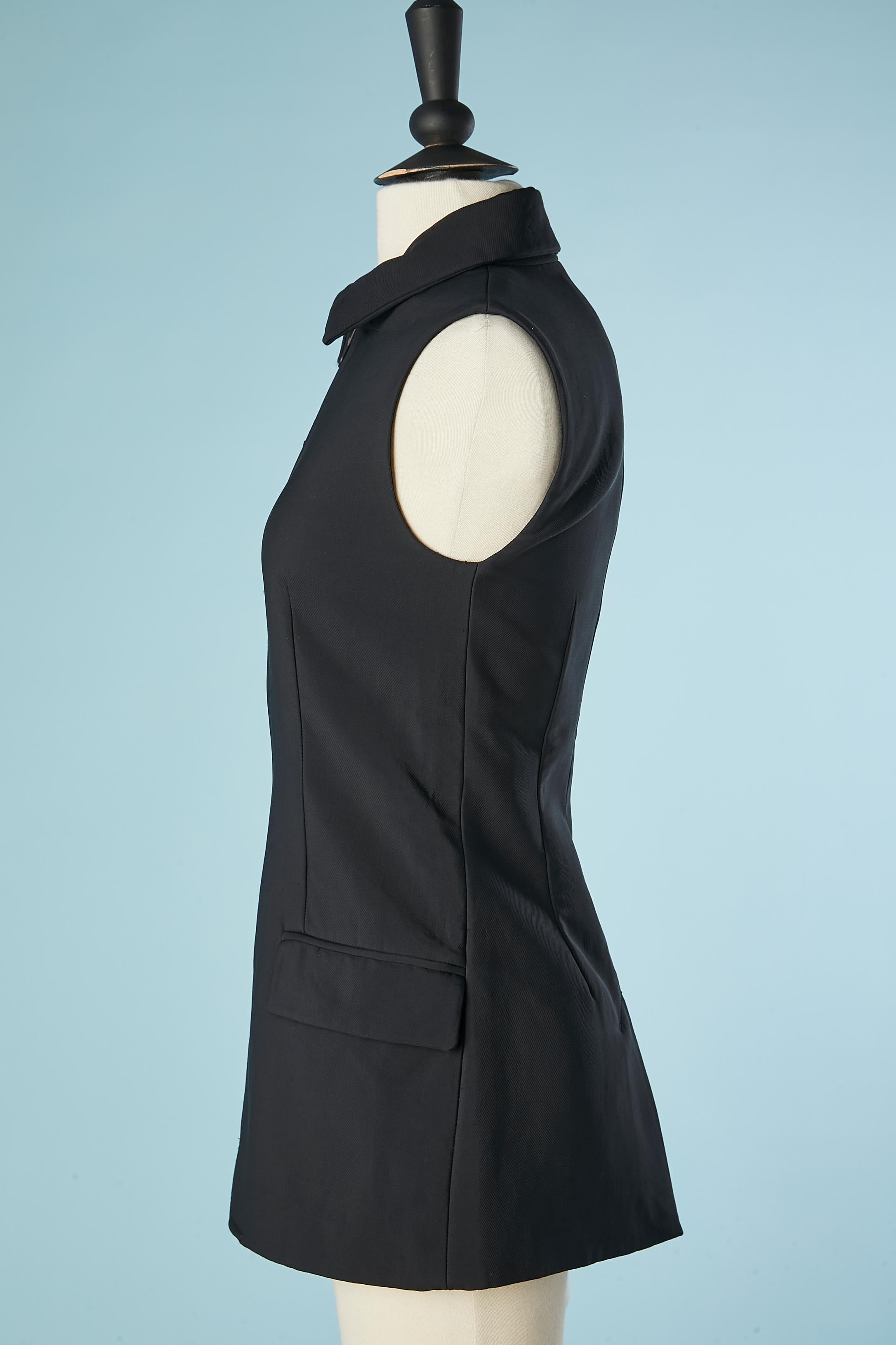 Women's or Men's Black technical tailored sleeveless jacket Kenzo Paris SS 2018 For Sale