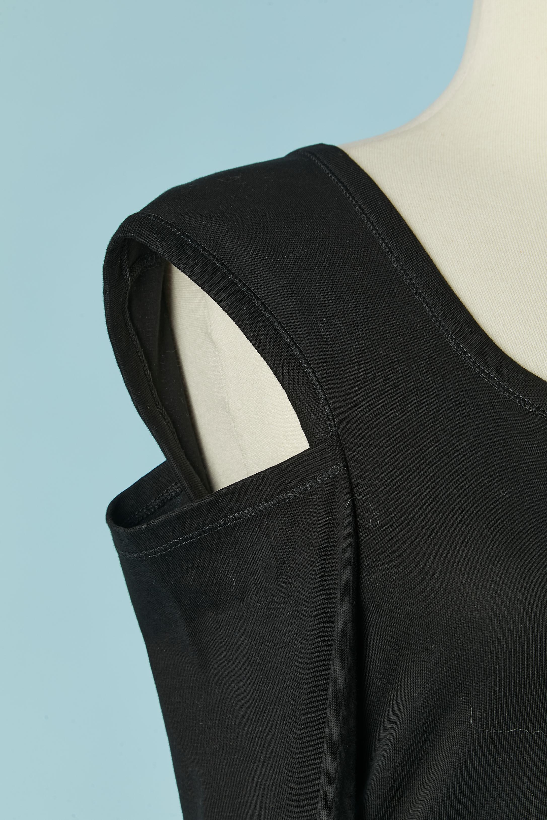 Black tee-shirt with cut-work HELMUT LANG (Schwarz) im Angebot