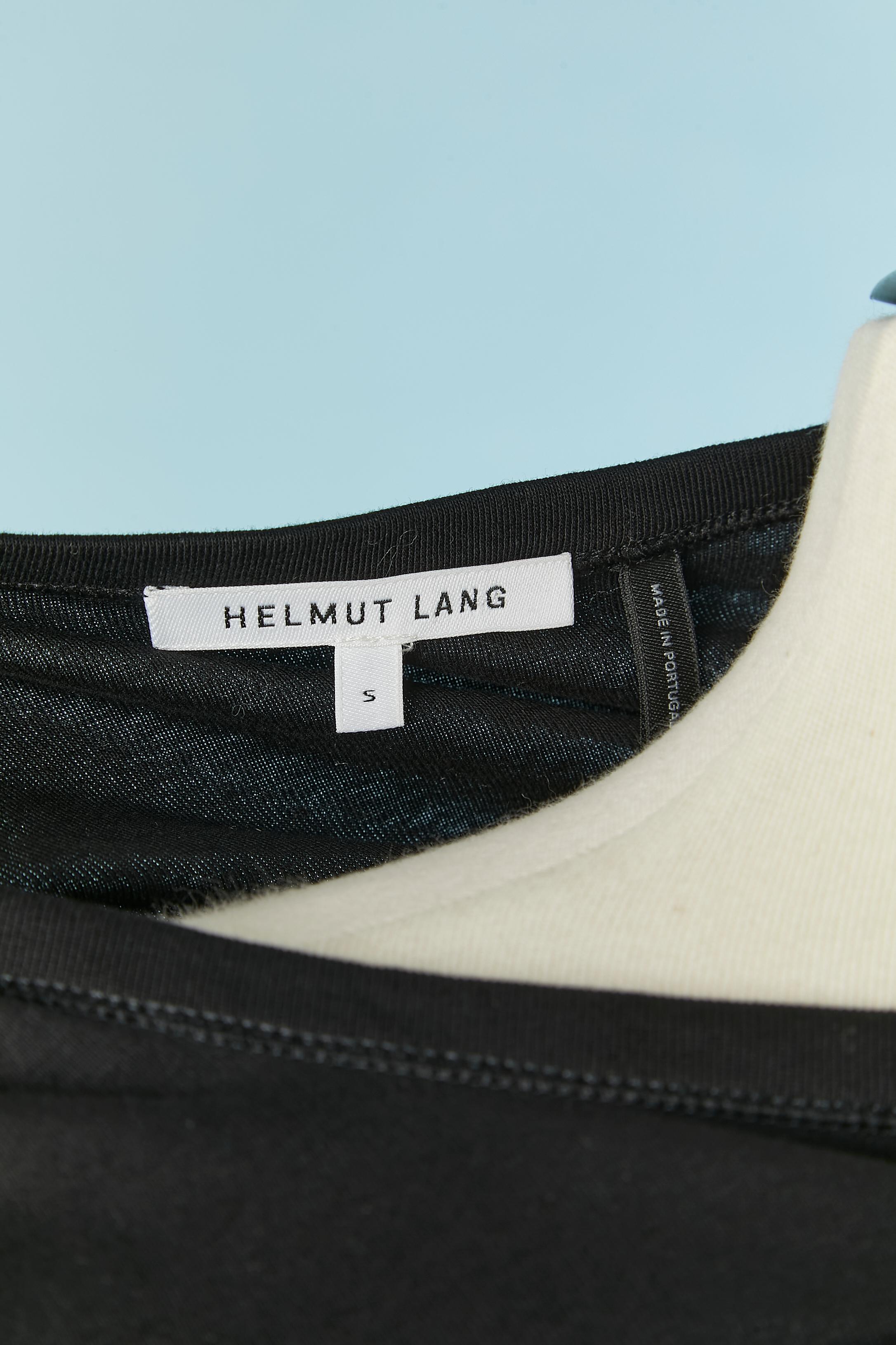 Black tee-shirt with cut-work HELMUT LANG im Angebot 1