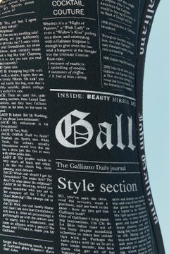 Black tee-shirt with Newspaper print JOHN GALLIANO