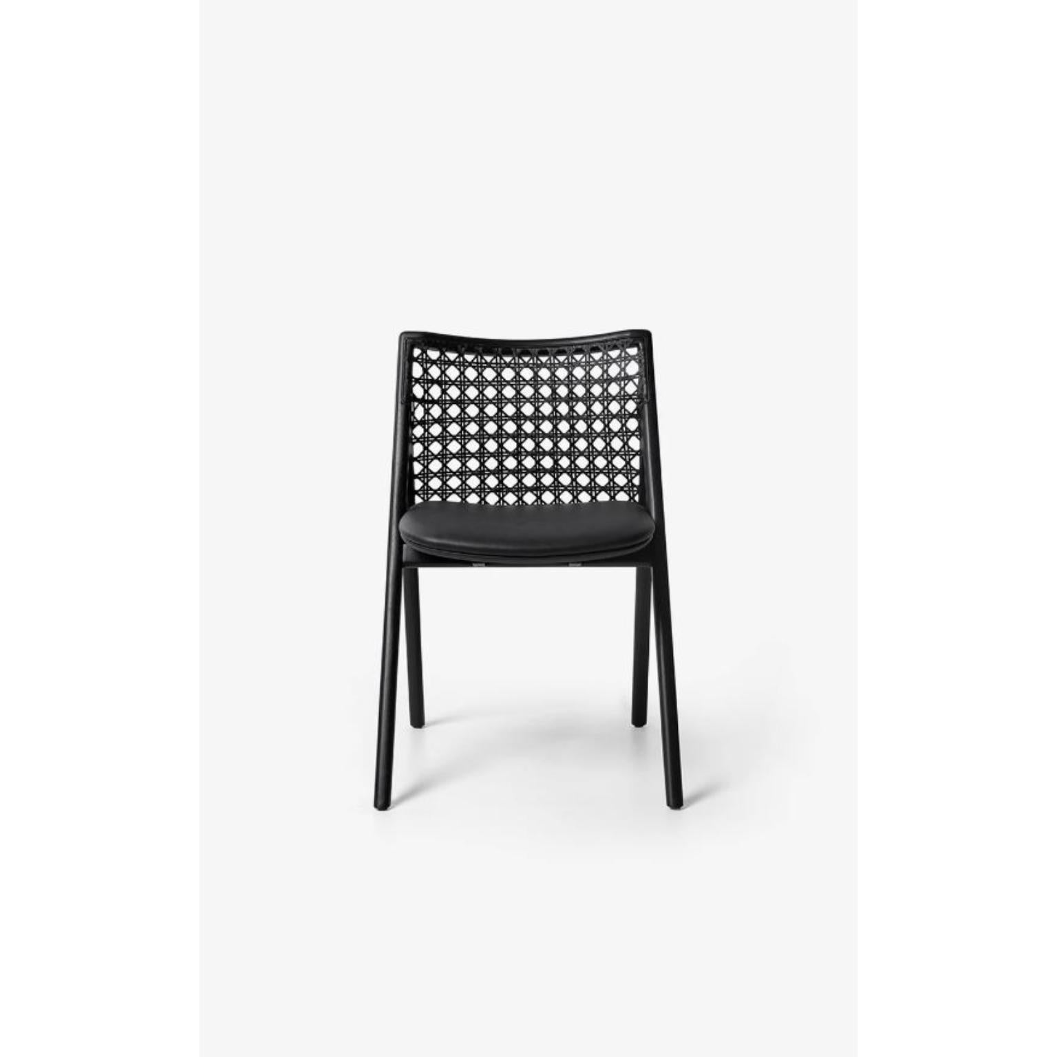Schwarzer Tela-Stuhl von Wentz (Postmoderne) im Angebot