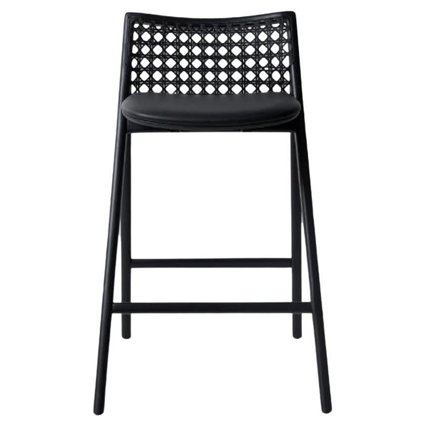 Black Tela Counter Stool by Wentz For Sale