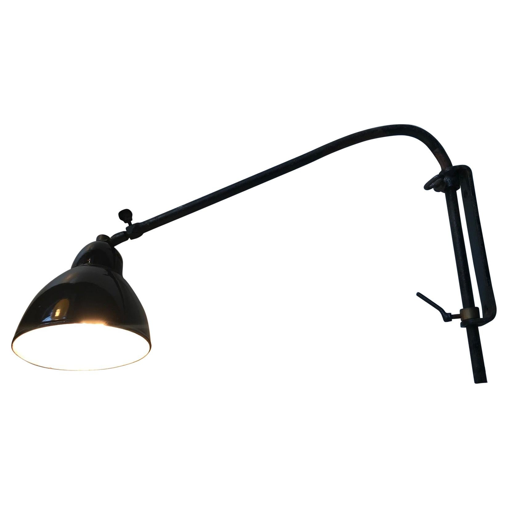 Black Telescopic Bauhaus Wall Light, Germany, 1930s