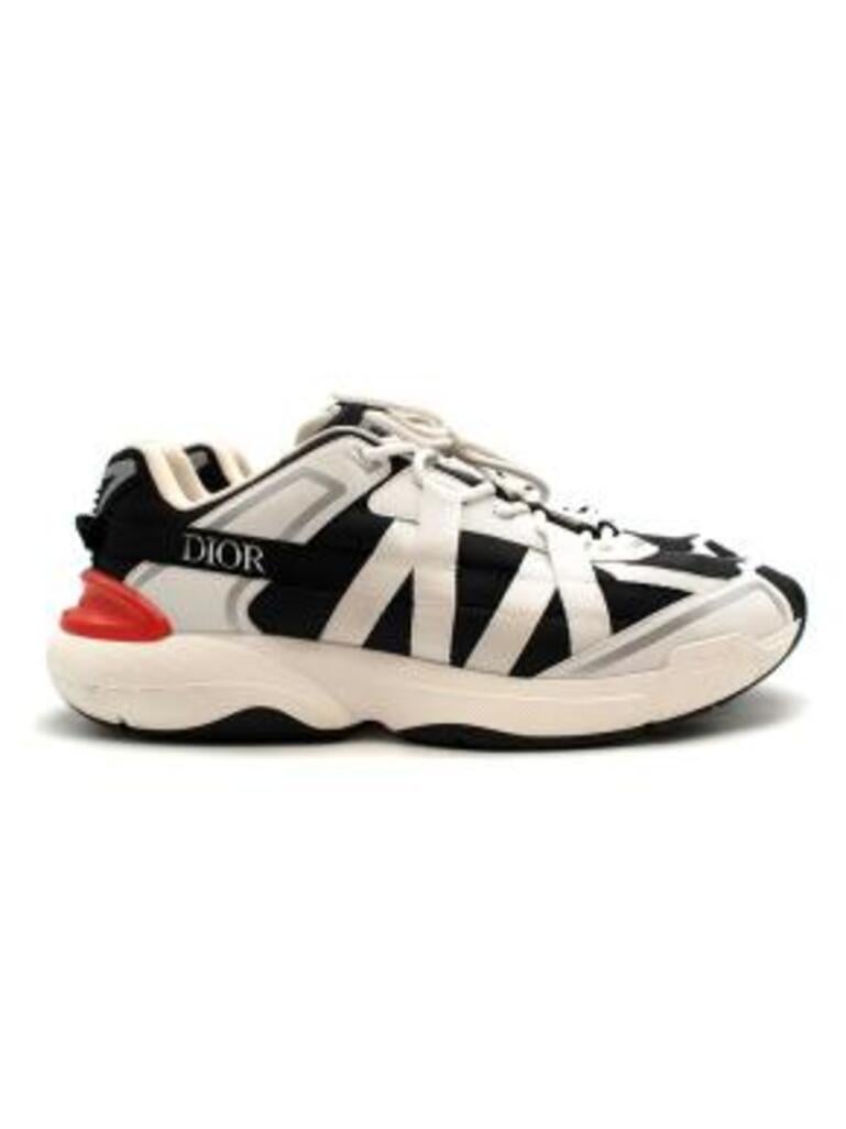 Women's black textile & white canvas trainers For Sale