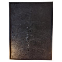 Black Textured Painting on Wooden Structure