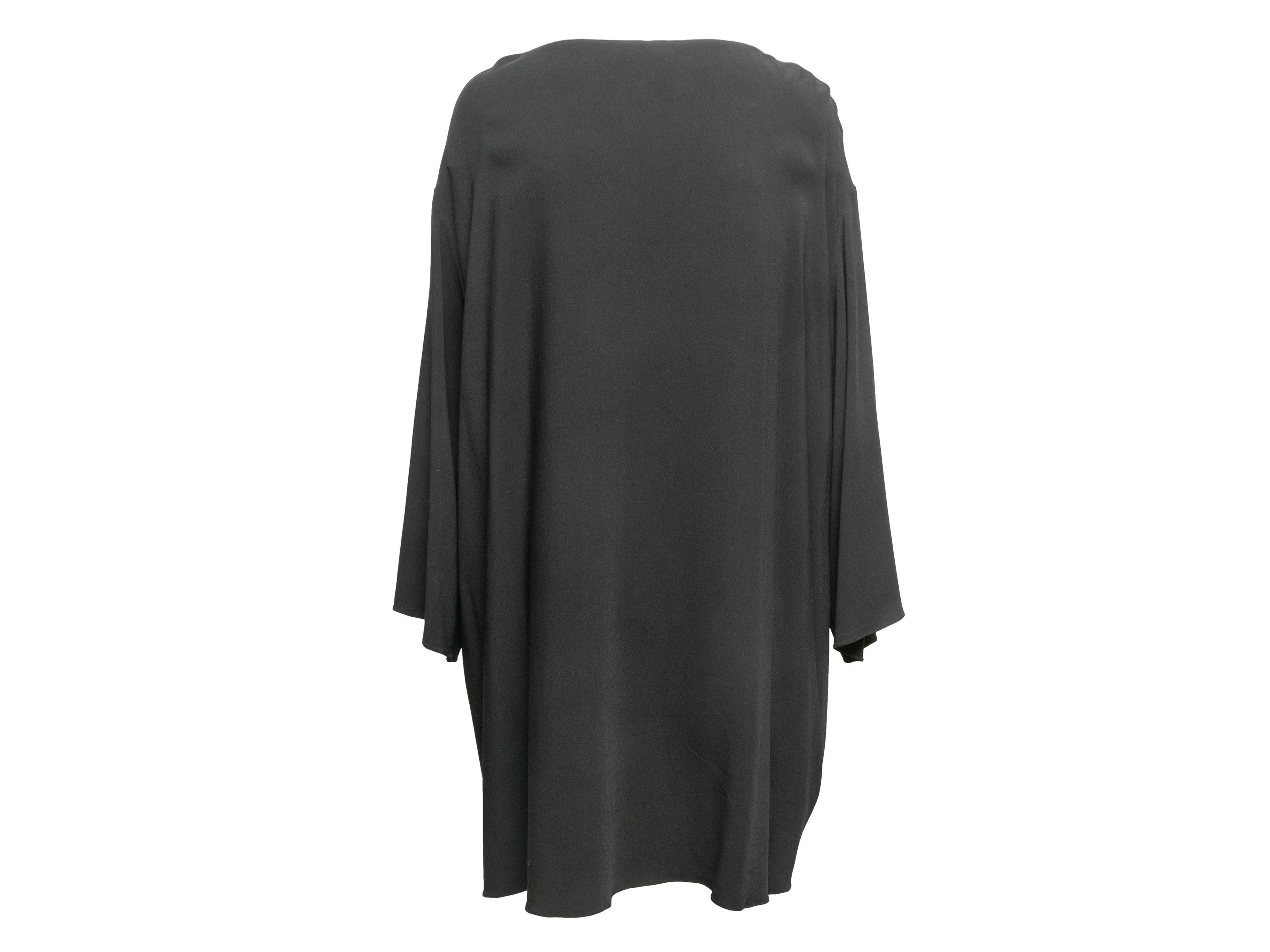 Black bateau neck sweater dress by The Row. Long sleeves. 54