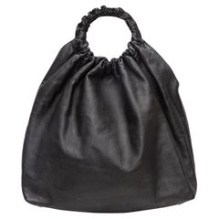 Black The Row Leather Double Circle Handbag
