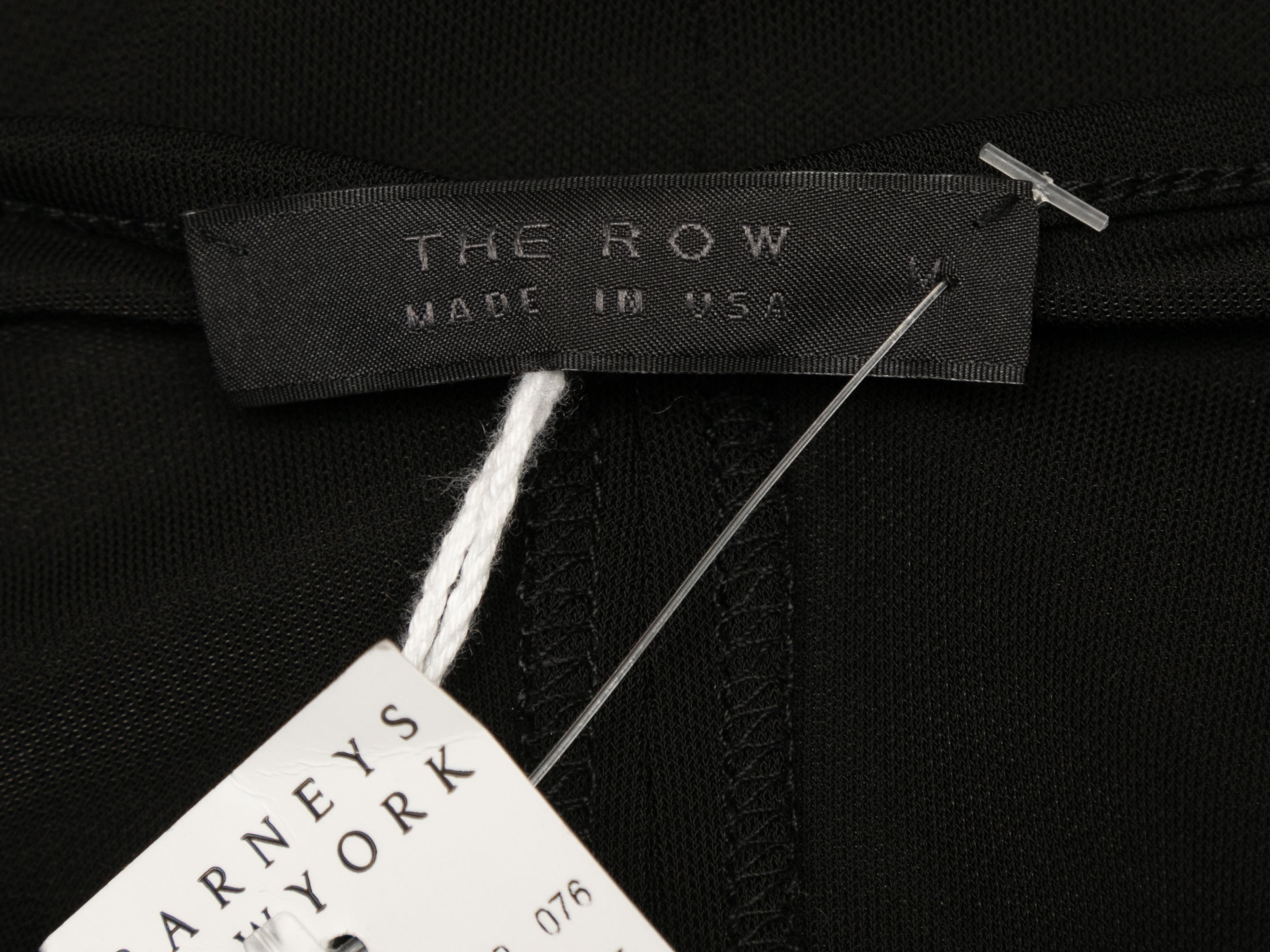 Black Paulette long sleeve maxi dress by The Row. Crew neck. 34