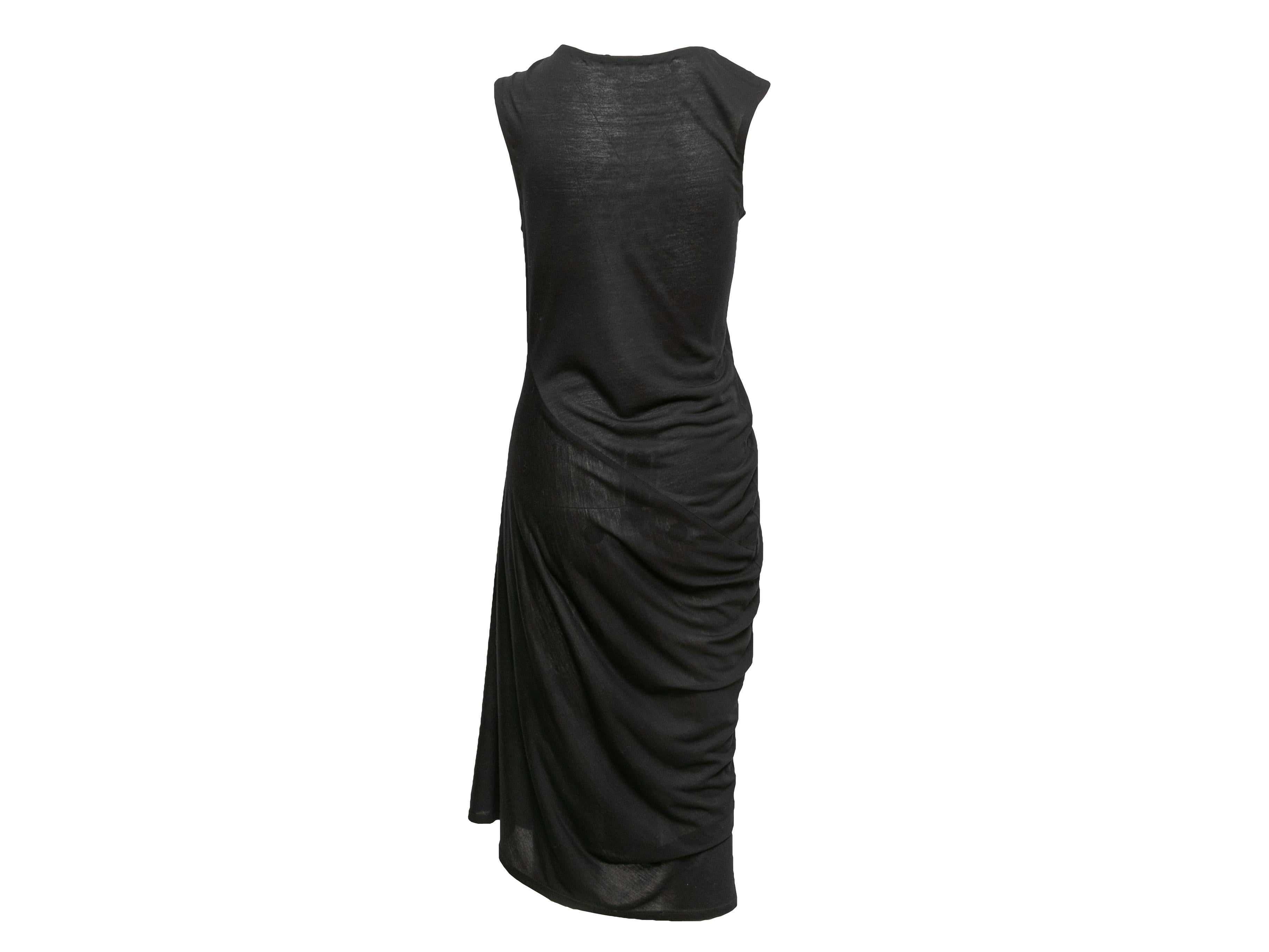 Black The Row Sleeveless Ruched Maxi Dress In Good Condition In New York, NY