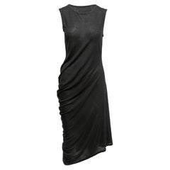 Black The Row Sleeveless Ruched Maxi Dress
