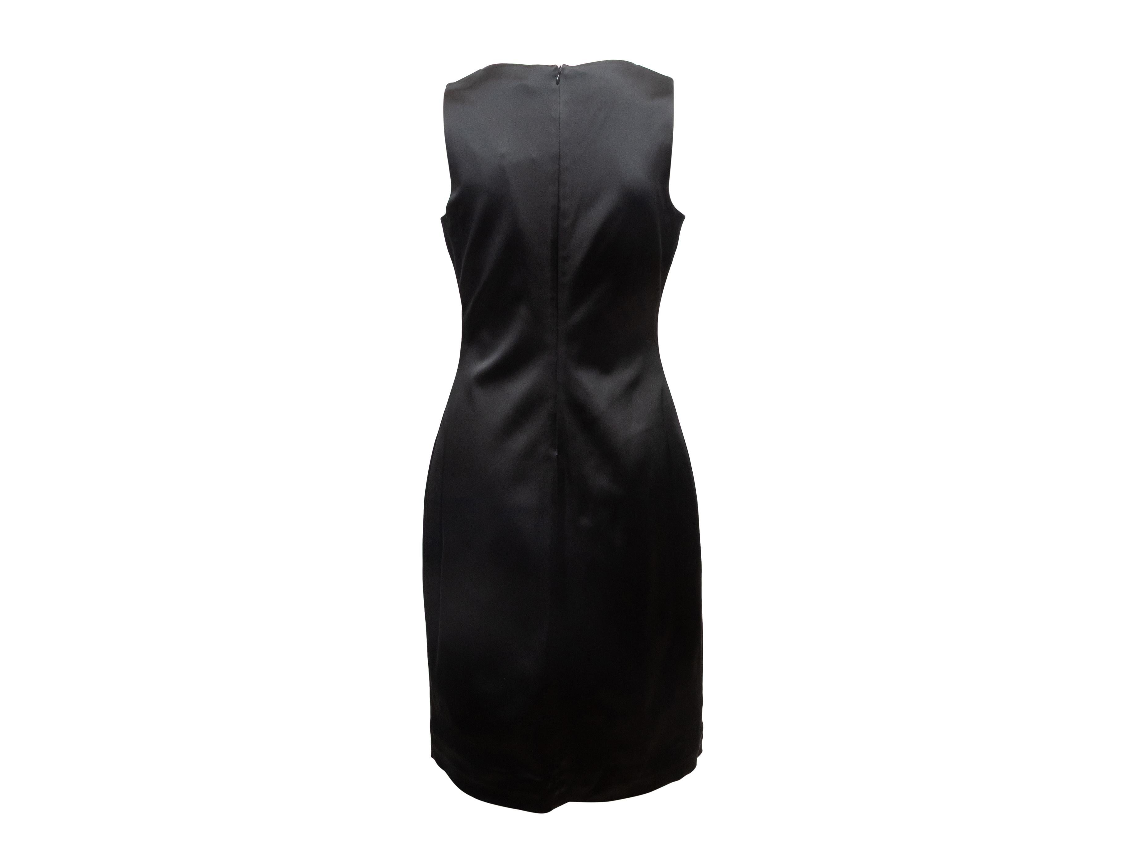 Noir Robe en satin sans manches noire The Row Taille 10 en vente